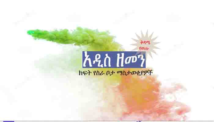 addis zemen newspaper in amharic job vacancy
